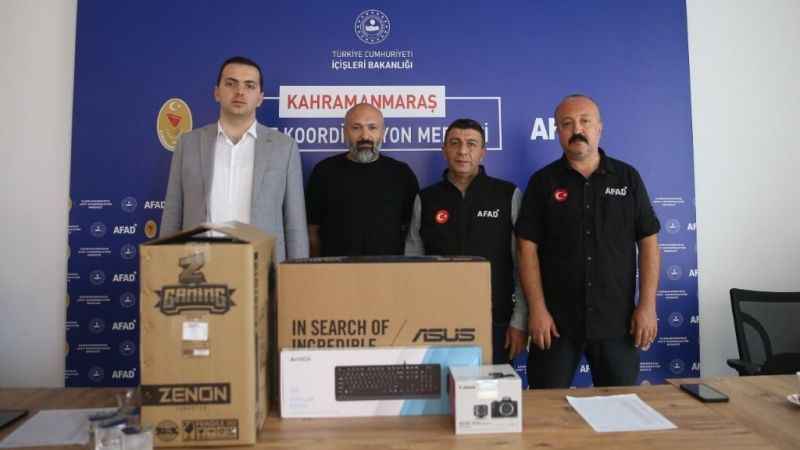 Deprem bölgesindeki basın kuruluşlarına teknik ekipman desteği Deprem bölgesindeki basın kuruluşlarına teknik ekipman desteği
