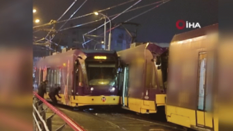 Güngören'de tramvay kazası Güngören'de tramvay kazası