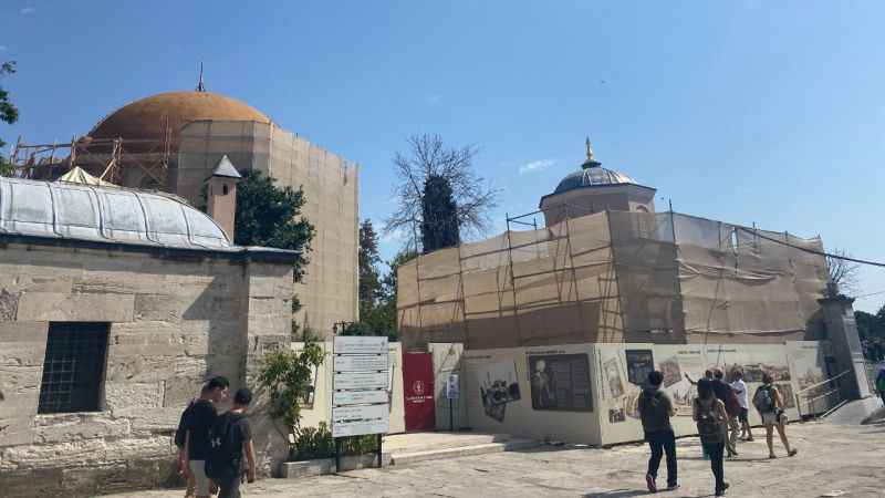 Ayasofya-i Kebir Camii Şerifi’nde restorasyon başladı Ayasofya-i Kebir Camii Şerifi’nde restorasyon başladı