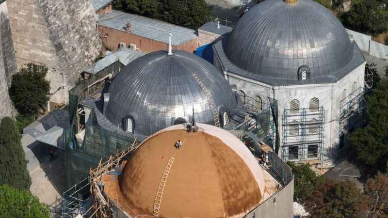 Ayasofya-i Kebir Camii Şerifi’nde restorasyon başladı