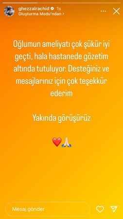 Rachid Ghezzal, kaza geçiren oğlunun sağlık durumunu açıkladı Rachid Ghezzal, kaza geçiren oğlunun sağlık durumunu açıkladı