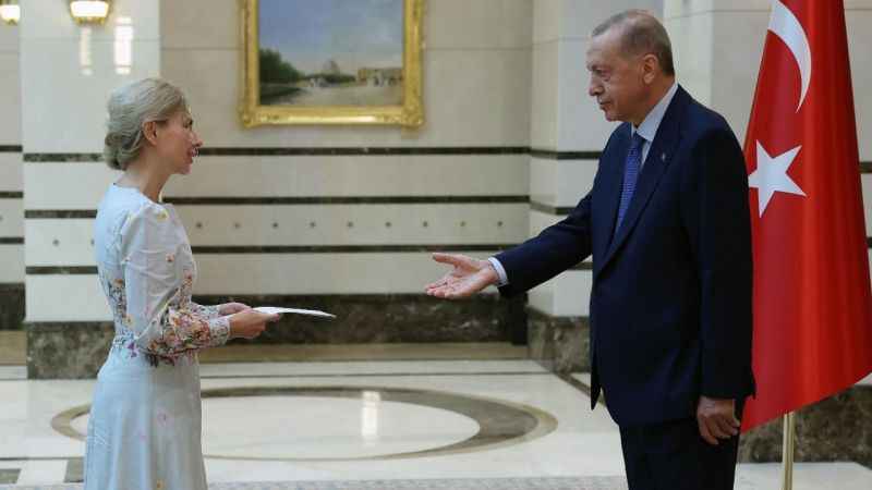 Cumhurbaşkanı Erdoğan, İsveç Büyükelçisi Malena Mard’ı kabul etti