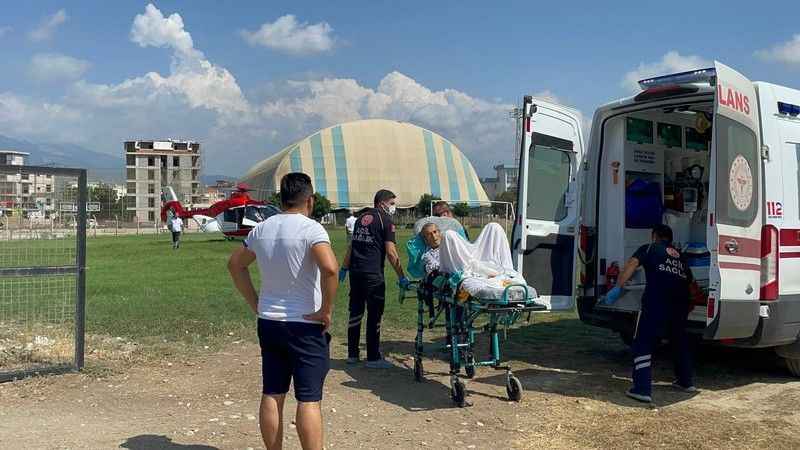 İmdadına hava ambulansı yetişti İmdadına hava ambulansı yetişti