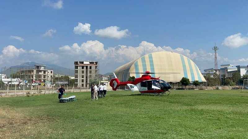İmdadına hava ambulansı yetişti İmdadına hava ambulansı yetişti