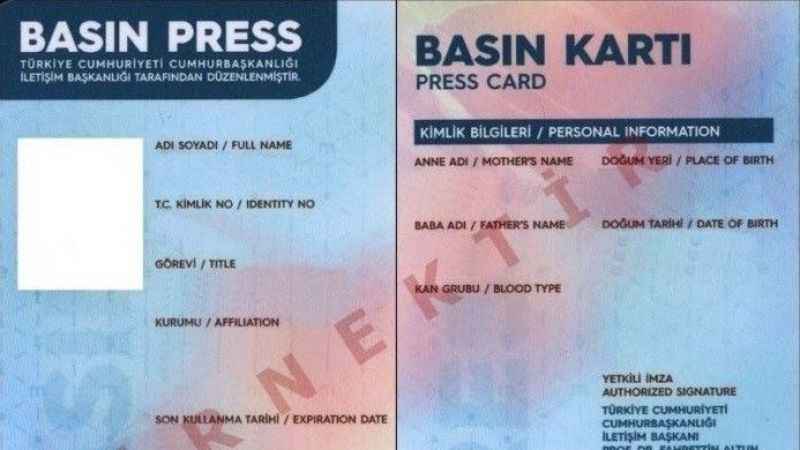Basın kartları artık her türlü iş ve işlemlerde resmi kimlik kartı olarak kullanılabilecek