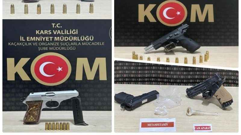 Kars’ta 9 silah ele geçirildi Kars’ta 9 silah ele geçirildi