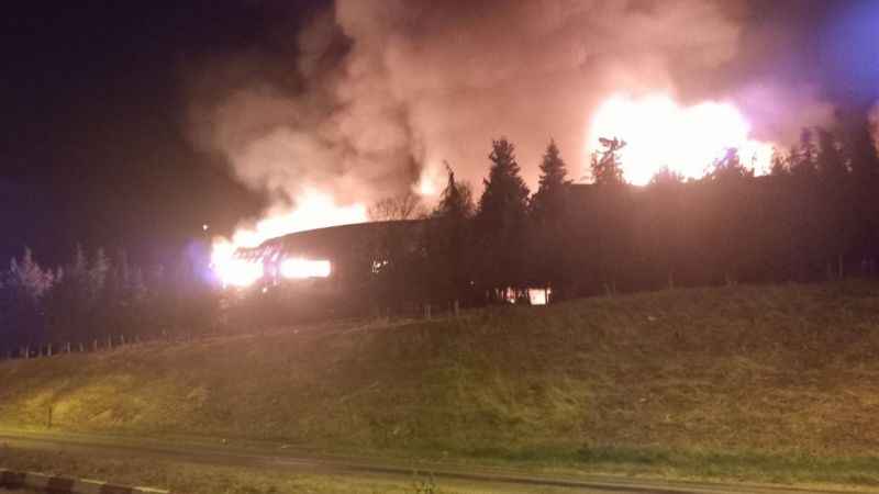 Kırklareli'nde fabrika yangını