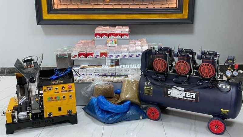 Uşak’ta yapılan operasyonda çok sayıda kaçak makaron ele geçirildi