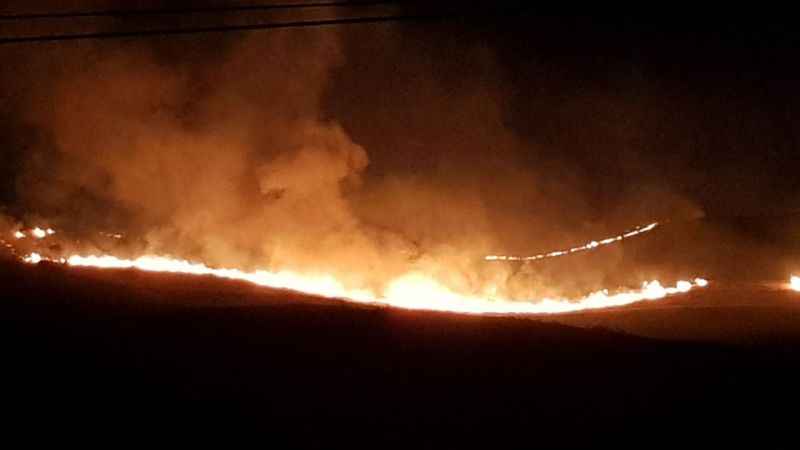 Çorum'da çıkan yangında yüzlerce dönüm alan zarar gördü