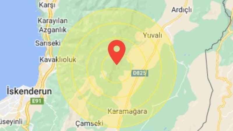 Hatay'da 4,8 büyüklüğünde deprem
