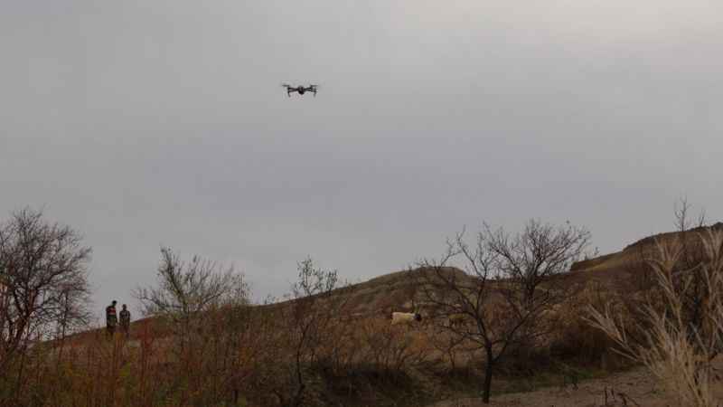 Kaybolan koyunlar jandarma dronuyla bulundu Kaybolan koyunlar jandarma dronuyla bulundu