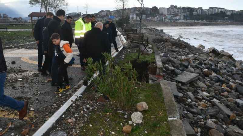 Alaplı Sahil Park’ta büyük hasar meydana geldi
