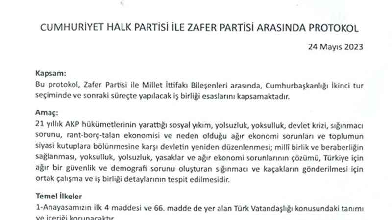 Ümit Özdağ, Kemal Kılıçdaroğlu’yla yaptığı "protokolü" açıkladı Ümit Özdağ, Kemal Kılıçdaroğlu’yla yaptığı "protokolü" açıkladı