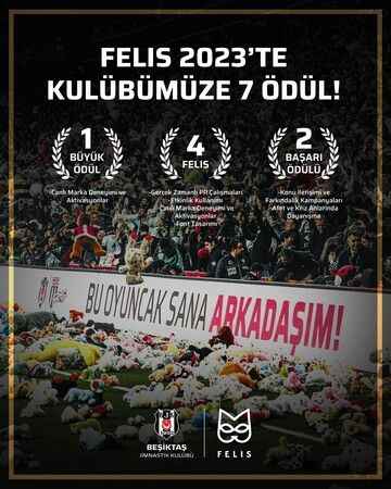 Beşiktaş, Felis’ten 7 ödülle döndü Beşiktaş, Felis’ten 7 ödülle döndü