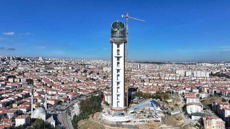 197 metrelik Atatürk Cumhuriyet Kulesi açılışa gün sayıyor