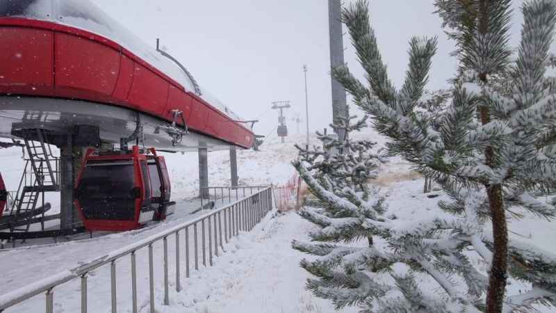 Erciyes'te kar sevinci