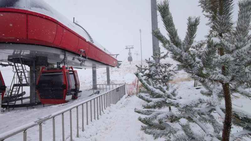Erciyes'te kar sevinci