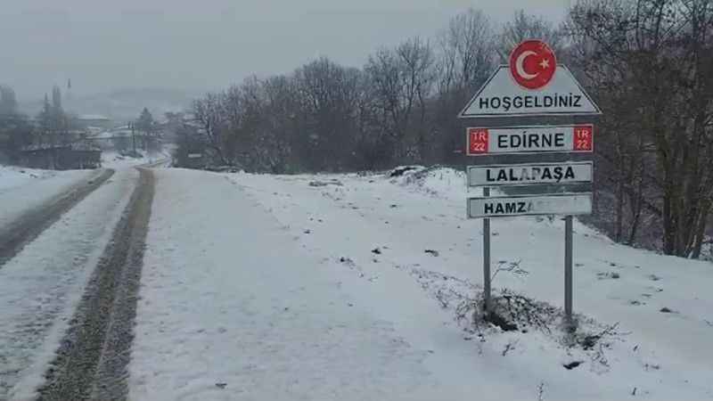 Balkanlardan giriş yapan kar, Edirne’de etkisini arttırdı Balkanlardan giriş yapan kar, Edirne’de etkisini arttırdı