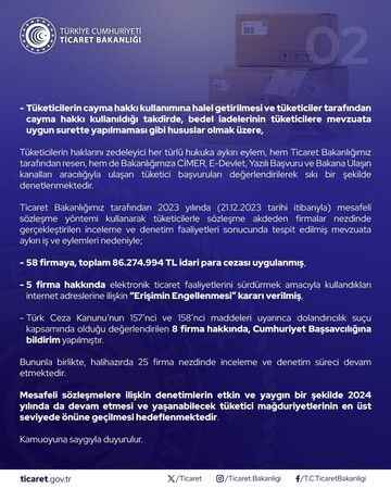E-ticaret sektöründeki 58 firmaya ceza E-ticaret sektöründeki 58 firmaya ceza