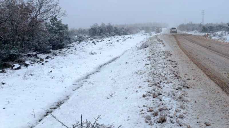 Çanakkale'de kar kalınlığı 15 santimetreye ulaştı