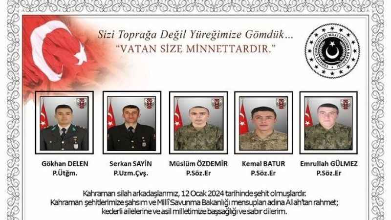 Pençe - Kilit'ten acı haber: 9 Mehmetçik şehit Pençe - Kilit'ten acı haber: 9 Mehmetçik şehit