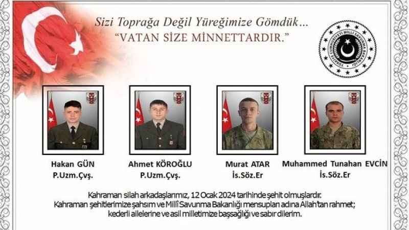 Pençe - Kilit'ten acı haber: 9 Mehmetçik şehit Pençe - Kilit'ten acı haber: 9 Mehmetçik şehit