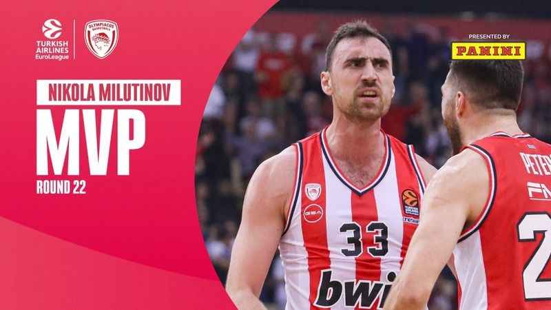 Euroleague’de haftanın oyuncusu Nikola Milutinov oldu Euroleague’de haftanın oyuncusu Nikola Milutinov oldu