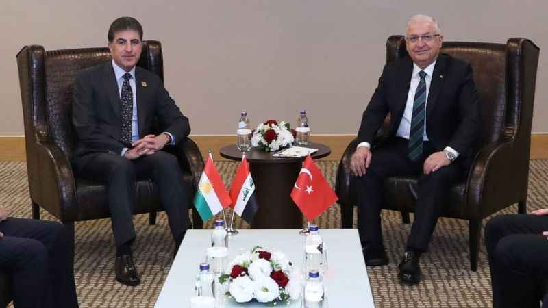 Bakan Güler, IKBY Başkanı Barzani ile bir araya geldi Bakan Güler, IKBY Başkanı Barzani ile bir araya geldi