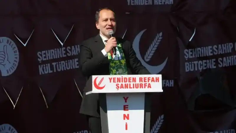 Fatih Erbakan: “Yeniden Refah Şanlıurfa ve Türkiye’de yanardağ olup patlayacak“ Fatih Erbakan: “Yeniden Refah Şanlıurfa ve Türkiye’de yanardağ olup patlayacak“