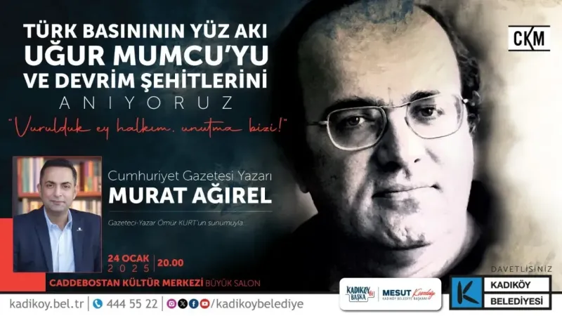 Gazeteci ve Yazar Uğur Mumcu ölümünün 32. yılında Kadıköy’de anılacak