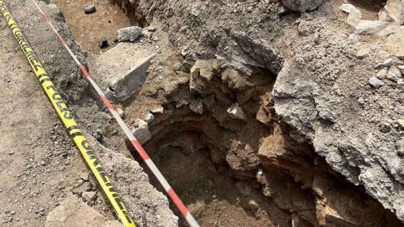 Doğalgaz için kazdılar tarihi kalıntılar çıktı Doğalgaz için kazdılar tarihi kalıntılar çıktı
