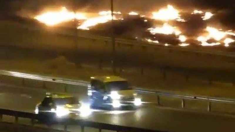 Siirt’te atılan havai fişek yangına neden oldu
