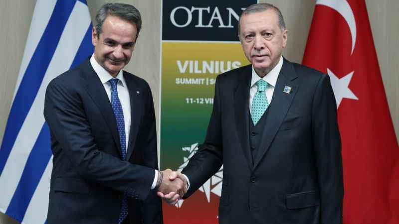Cumhurbaşkanı Erdoğan, Yunanistan Başbakanı Miçotakis ile görüştü