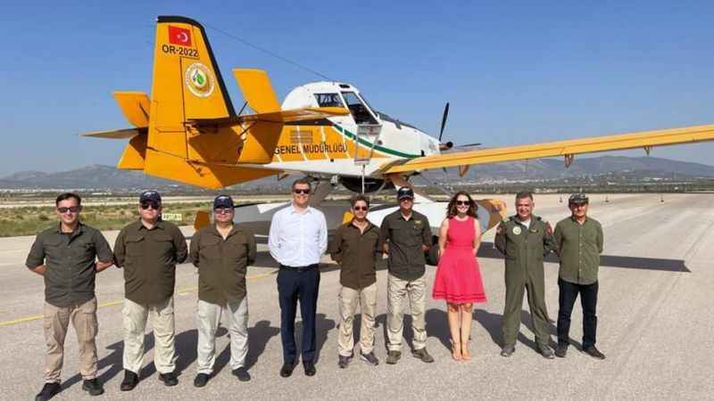 İlk yerli yangın söndürme helikopteri 'Nefes' Rodos'ta