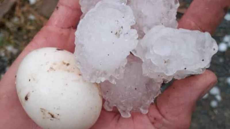 Kastamonu'da yumurta büyüklüğünde dolu yağdı