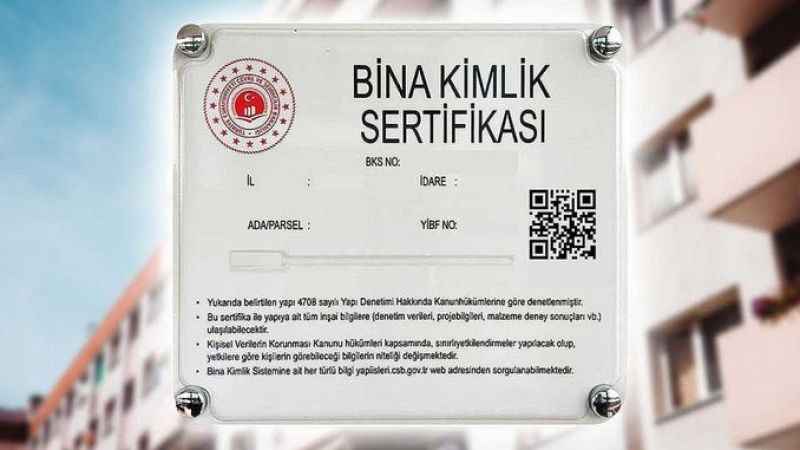 Bina Kimlik Sistemi hayata geçirildi Bina Kimlik Sistemi hayata geçirildi