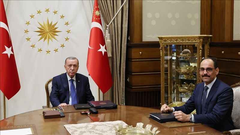 Cumurbaşkanı Erdoğan, MİT Başkanı Kalın’la görüştü
