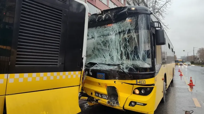 İETT otobüsü ortalığı savaş alanına çevirdi