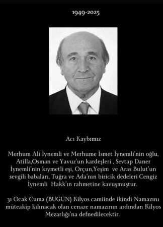 Aras Bulut İynemli'nin babası Cengiz İynemli hayatını kaybetti Aras Bulut İynemli'nin babası Cengiz İynemli hayatını kaybetti