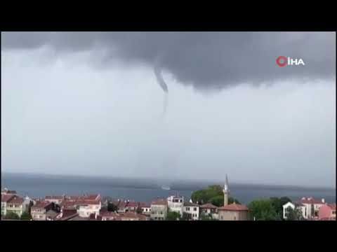 Şile’de oluşan hortum kamerada