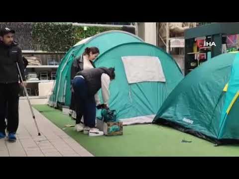 İstanbul’da vatandaşlar çadır satış yerlerine akın etti