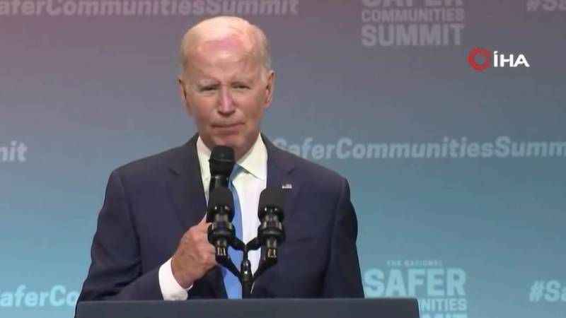 Biden konuşmasını 