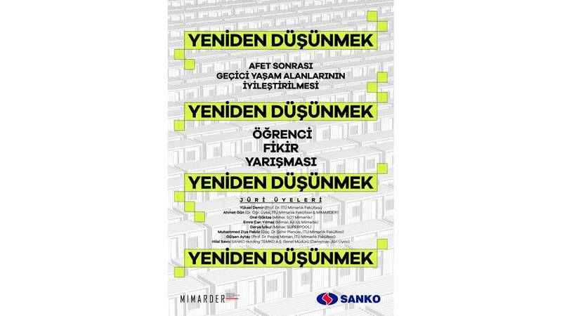 MİMARDER Tasarım Yarışması, SANKO Holding iş birliği ile hayata geçiyor