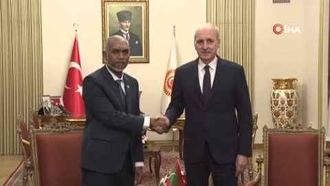 TBMM Başkanı Numan Kurtulmuş, Maldivler Cumhurbaşkanı Muhammed Muizzu ile görüştü