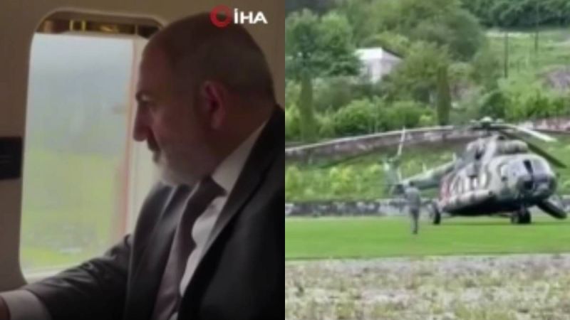 Paşinyan’ı taşıyan helikopter zorunlu iniş yaptı