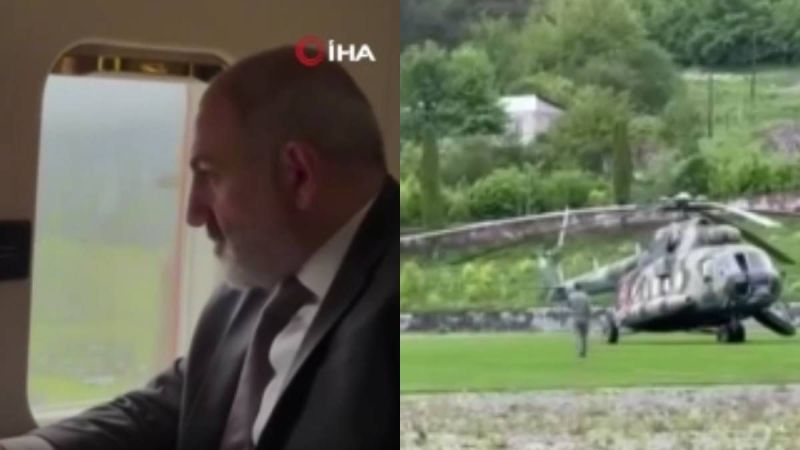 Paşinyan’ı taşıyan helikopter zorunlu iniş yaptı