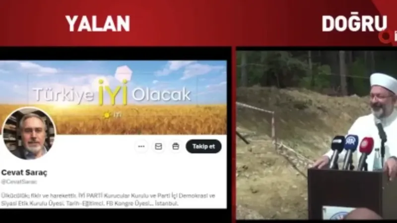 Diyanet İşleri Başkanı Erbaş’ın konuşmasını gösteren videonun sesi yalan çıktı