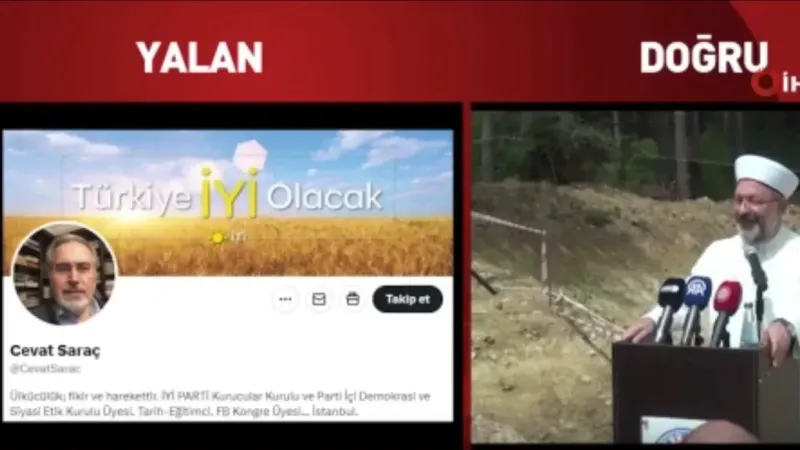 Diyanet İşleri Başkanı Erbaş’ın konuşmasını gösteren videonun sesi yalan çıktı