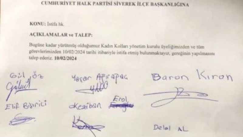 Siverek CHP teşkilatında toplu istifa Siverek CHP teşkilatında toplu istifa