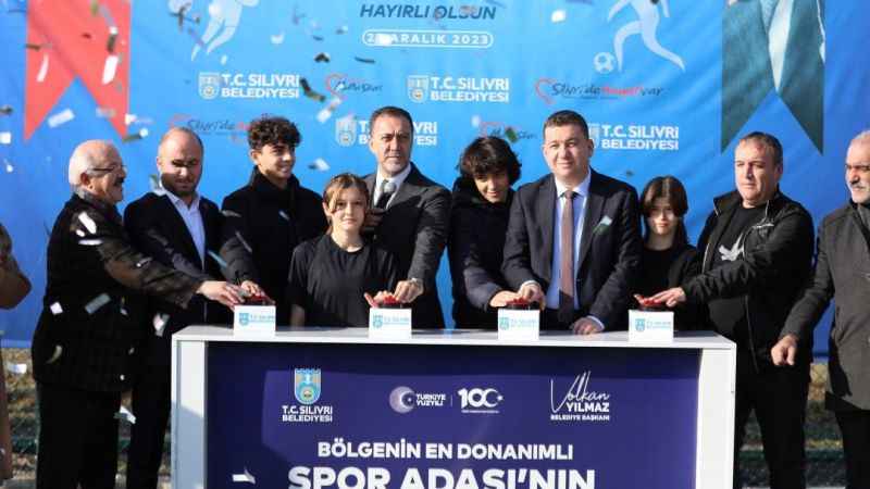 Silivri'nin en donanımlı spor adası için temel atıldı Silivri'nin en donanımlı spor adası için temel atıldı